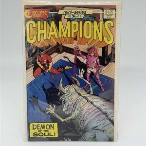 Champions #3 Eclipse Comics 1986 Demon of the Soul Mini-Series Copper Age Comic